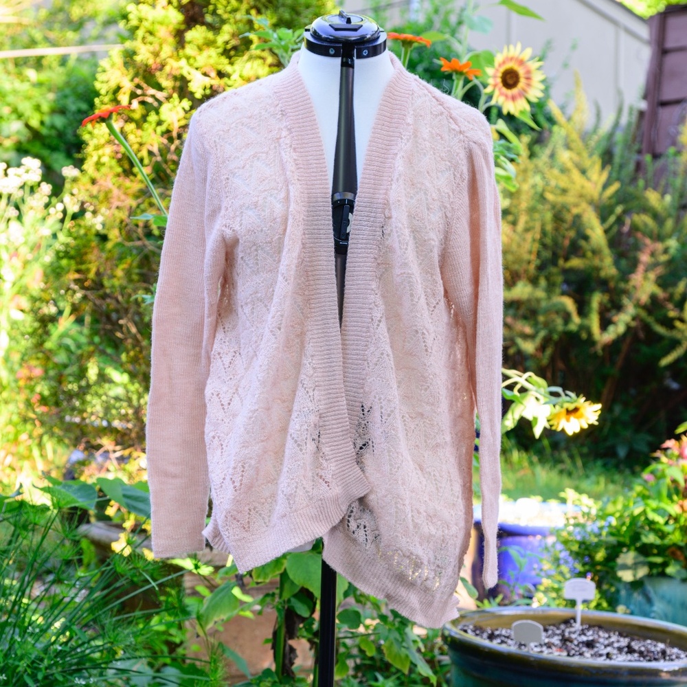 Wrap London Cozy Pink Cardigan Sweater